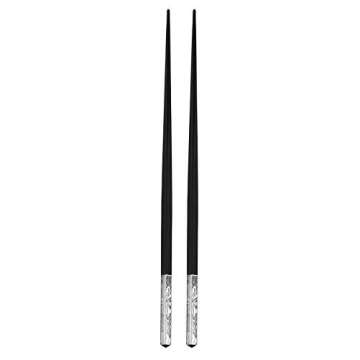 Christofle Jardin d'Eden Silver-Plated Black Chinese Chopsticks #4225935