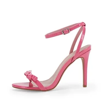 PiePieBuy Womens Bowknot Heeled Sandals Ankle Strap Buckle Open Toe High Stiletto Heel Pump Dress Party Shoes