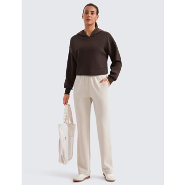 CRZ YOGA Women's Cropped Hoodie - Soft & Chic Sweatshirt