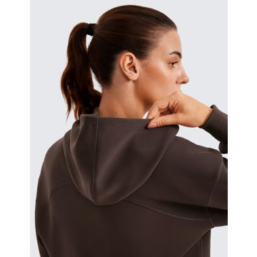 CRZ YOGA Women's Cropped Hoodie - Soft & Chic Sweatshirt