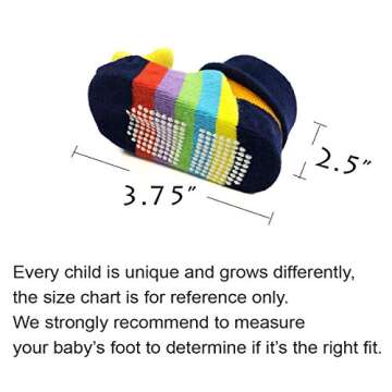 Bowbear Adorable Baby 6 Pair Non-Skid Bootie Socks