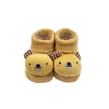 Bowbear Adorable Baby Non-Skid Bootie Socks - 6 Pairs