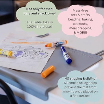 Table Tyke Silicone Placemat with Teething Edge Bumper