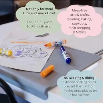Table Tyke Silicone Placemat with Teething Edge Bumper