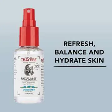 THAYERS Witch Hazel Facial Mist Toner with Aloe Vera, Unscented, Trial Size, 3 Ounce (Pack of 3)