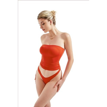 SUUKSESS Women Sexy Tube Top Double Lined Non-Slip Summer