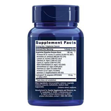 Life Extension Enhanced Super Digestive Enzymes & Probiotics -Vegetarian-Friendly Digestive Health F...