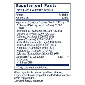 Life Extension Enhanced Super Digestive Enzymes & Probiotics -Vegetarian-Friendly Digestive Health Formula For GI Balance - Plant-Based Diet Aid - Non-GMO - 60 Vegetarian Capsules