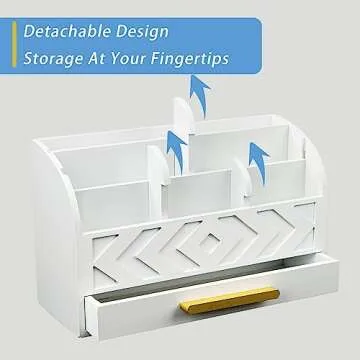 Elegant ZALIOJI Wooden Desk Organizer for Home or Office