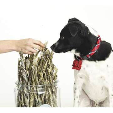 Polkadog Crunchy Cod Skins Dog Sticks - Cod Skins Treats for Dogs - All-Natural Pet, Dog Treats - Sa...