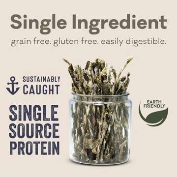 Polkadog Crunchy Cod Skins Dog Sticks - Cod Skins Treats for Dogs - All-Natural Pet, Dog Treats - Savory, Healthy Fish-Skin Puppy Treat - Alaskan Treats for Pets - 2 lb.