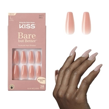 KISS TruNude Fake Nails Set - 28 Chip Proof Manicure