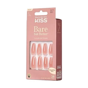 KISS TruNude Fake Nails Set - 28 Chip Proof Manicure