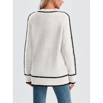 LILLUSORY Women's Chunky Oversized Sweaters Pullover Knit Trendy Outfits Color Block 2024 Winter Clothes