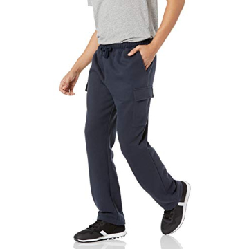 Amazon Essentials Men's Cargo Fleece Sweatpant - Navy Comfort Wear