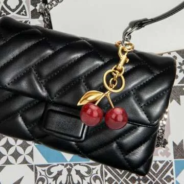 Neptniopllab Sparkle Cherry Charm - Perfect Bag Accessory