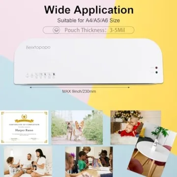 Fast Quiet 9 Inch A4 Laminator Machine 4-in-1 Kit