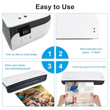 Fast Quiet 9 Inch A4 Laminator Machine 4-in-1 Kit