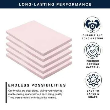 Stamp Pads for Rubber Stamps 5-Pack (6x4) and Rubber Stamp Carving Tools - Block Printing Kit by Pixiss - Rubber Block Stamp Maker Printmaking Supplies