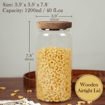 Labina Airtight Glass Storage Jars - 2 Pack Kitchen Canisters