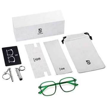 SOJOS Square Blue Light Blocking Glasses for Women