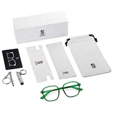 SOJOS Square Blue Light Blocking Glasses for Women