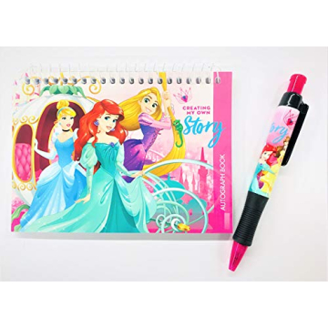 Party Favors Disney Princesses Creating My Own Story Autograph Book with Pen Note Pads Memo - (Princ...