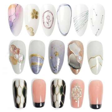 Neepoms 3pcs Metallic Nail Gel Polish Set - Gold, Silver, Rose Colors (3g)