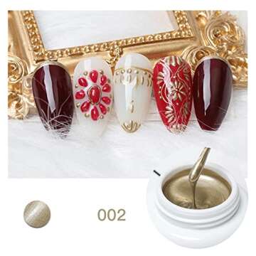 Neepoms 3pcs Metallic Gel Nail Polish Set - DIY Nail Art