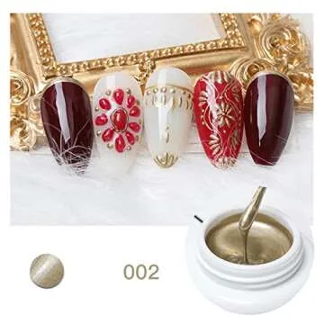 Neepoms 3pcs Metallic Gel Nail Polish Set - DIY Nail Art