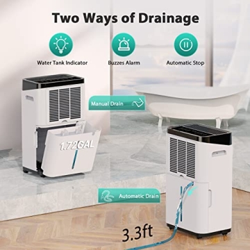 FREE VILLAGE 45 Pint Dehumidifier for Home Spaces
