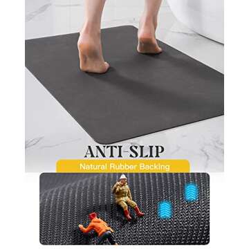 MontVoo Bath Mat Rug - Non Slip Quick Dry Durable Design