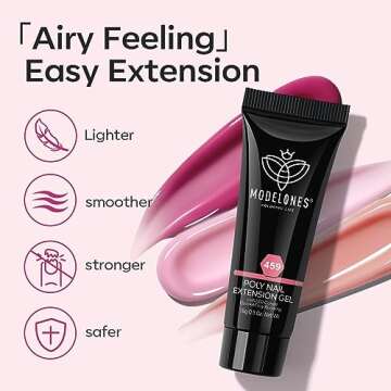 Modelones 133pcs Poly Extension Gel Nail Kit, 32 Colors All Seasons Poly Nail Gel kit with Nail Lamp Slip Solution Builder Nail kits Manicure Tools Nail Forms for Starter Nail Art for Women