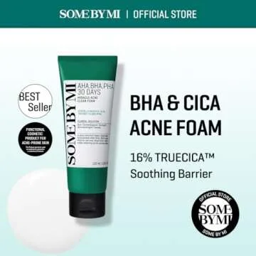 SOME BY MI AHA BHA PHA 30 Days Miracle Acne Clear Foam - 3.38Oz, 100ml - Made from Tea Tree Leaf for...