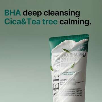 SOME BY MI AHA BHA PHA 30 Days Miracle Acne Clear Foam - 3.38Oz, 100ml - Made from Tea Tree Leaf for Acne Prone Skin - Daily Acne Face Wash for Removing Sebum and Dead Cells - Korean Skin Care