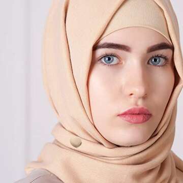 8 Pairs Hijab Magnets Strong Hijab Pins Women for Dress Cleavage Multi-use Pinless Muslim Magnetic Buttons Scarf Pins(Rustic Style)