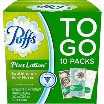 Puffs Plus Lotion Pocket Tissues - Travel Size Comfort at Hand