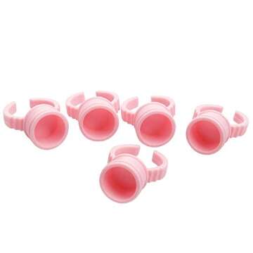 200 Disposable Glue Ring Cups for Makeup and Tattoos