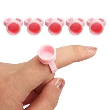 200 Disposable Glue Ring Cups for Makeup and Tattoos