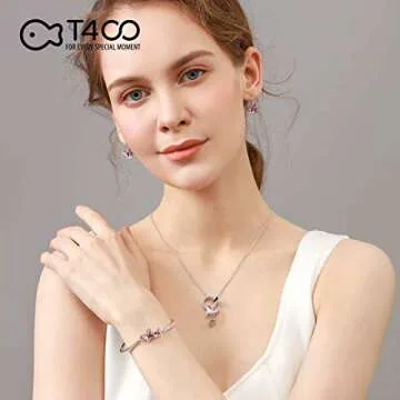 T400 Butterfly Crystal Earrings for Women and Teens