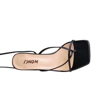 Chic ISNOM Lace Up Heels - Elegant Women's Sandals