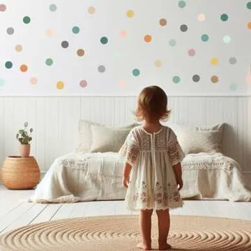 Vibrant 150 Neutral Boho Rainbow Polka Dot Stickers