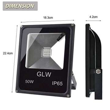 GLW LED RGB Flood Light - 50W Outdoor Color Changing Light
