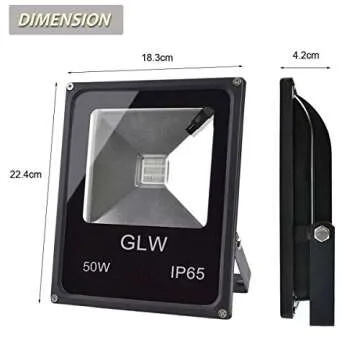 GLW LED RGB Flood Light - 50W Outdoor Color Changing Light
