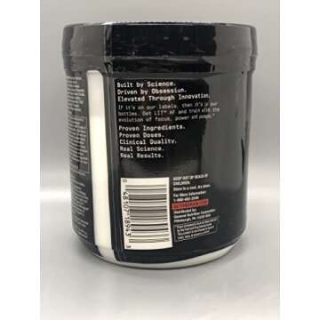 BEYOND RAW LIT AF | Advanced Formula Clinical Strength Pre-Workout Powder | Contains Caffeine, L-Citruline, and Nitrosigine | Lemon Ice | 20 Servings