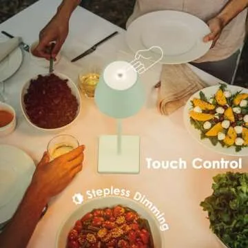 Rechargeable LED Cordless Table Lamp - 2-Pack Modern Design