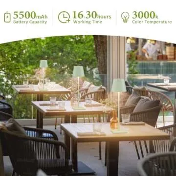 Rechargeable LED Cordless Table Lamp - 2-Pack Modern Design