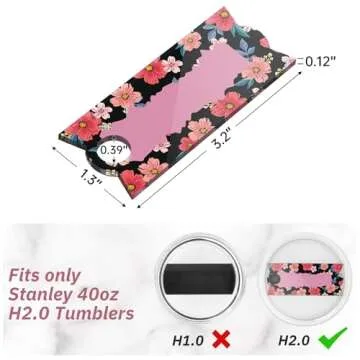 Tomorotec 5PCS Personalized Cup Name Plate for The Stanley Quencher H2.0 40OZ, Tumbler Name Plates f...