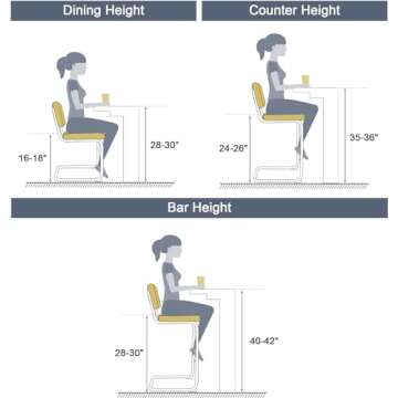 Scingu 26" Rattan Barstools Set of 4, Mid-Century Modern Upholstered Counter Height Bar Chairs with Cantilevered Design and Metal Base for Kitchen Island, White Boucle