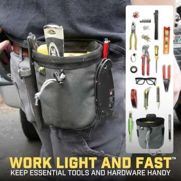 Joey Tool Belt Bag - Clip-On Pouch for Electricians, HVAC Techs, Plumbers, Carpenters, Contractors